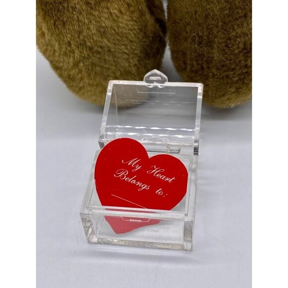 Vintage Mattel Emotions 1985 Teddy Bear With Heart Zippered Hidden Gift Box RARE - Picture 14 of 16